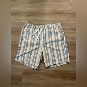 Striped Khaki Shorts.